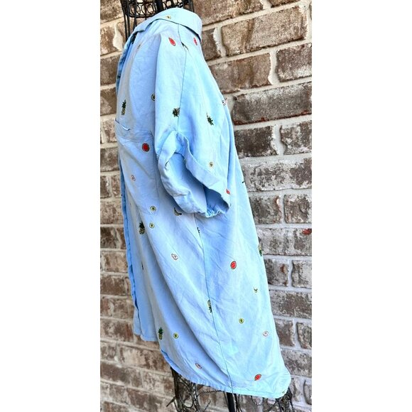 Workshop Republic Clothing Shirt Sz S Blue Collared Button Chest Pockets… - Picture 6 of 12